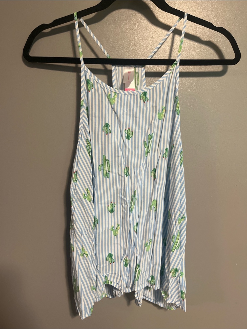 No Boundaries Blue & White Striped Cactus Sundress